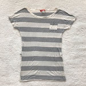 Striped tunic beach coverup